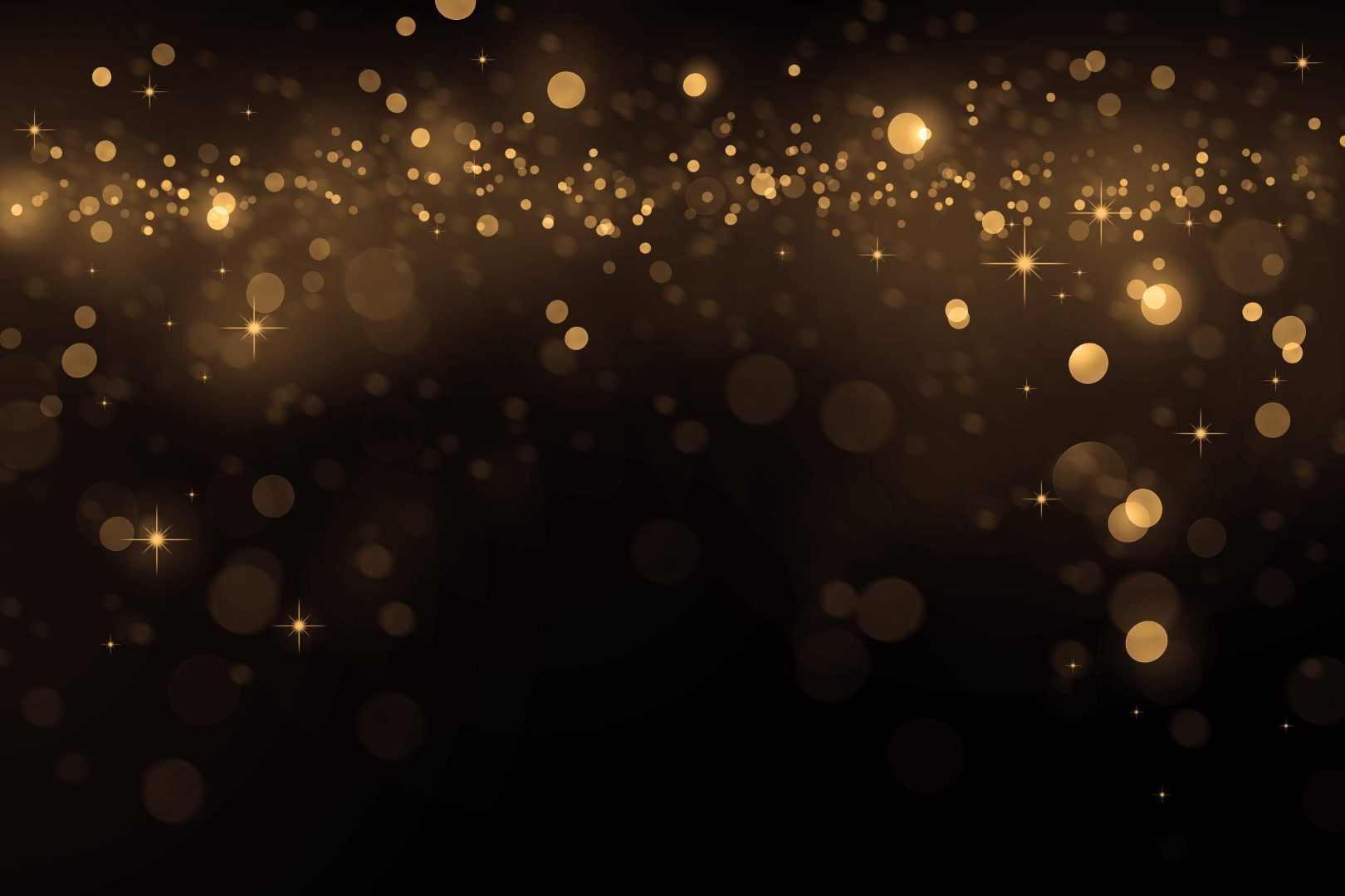 Luxury gold bokeh on black background Firefly Photography